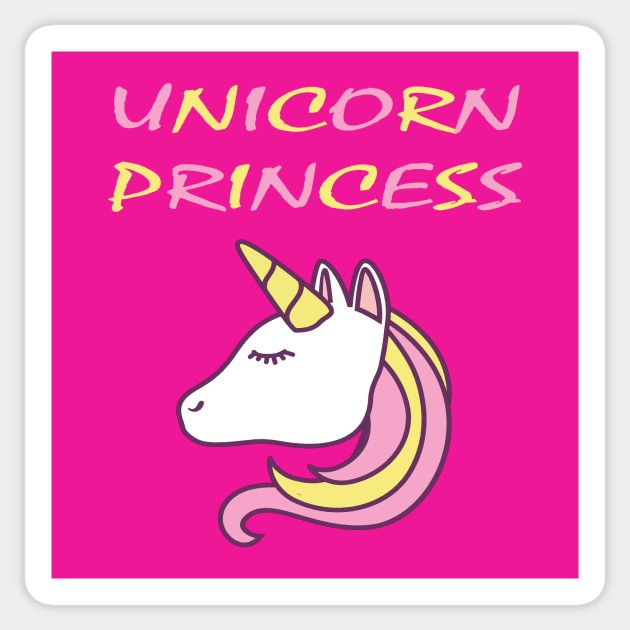 Unicorn Princess Sticker by JevLavigne